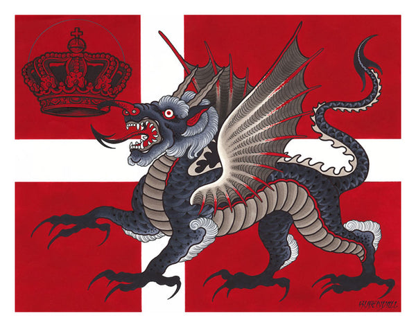 Crowned Serpent Giclée Print by Mike Rubendall