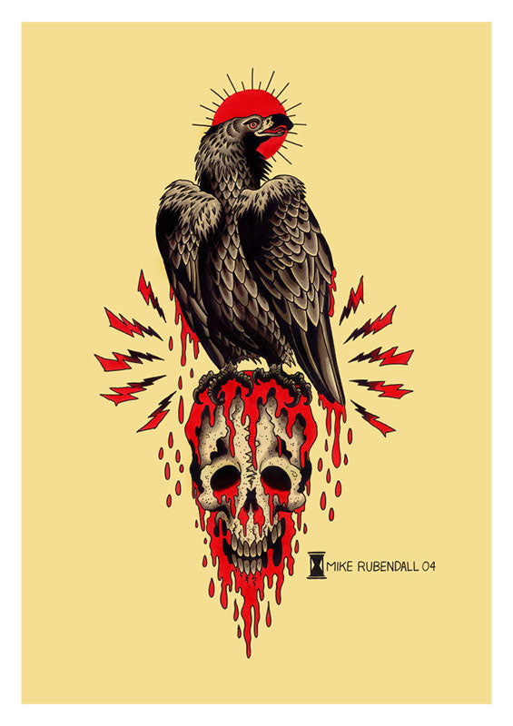 Vulture & Skull Giclée Print by Mike Rubendall